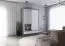 Armadio scorrevole Lusatian 06 | Bianco/Grigio | Specchio | 2 ante | 6 scomparti | 2 cassetti | 218 x 150 x 61 cm