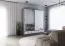 Armadio scorrevole Lusatian 19 | Bianco/Grigio | Specchio frontale | 12 scomparti, 3 cassetti | 218 x 203 x 61 cm