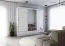 Armadio scorrevole Lusatian 31 | Bianco con specchio | 3 ante | 7 scomparti | 4 cassetti | 218 x 250 x 61 cm