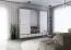 Armadio scorrevole "Lusatian" 32 | Bianco/Grigio | 3 ante con specchio | 7 scomparti, 4 cassetti | 218 x 250 x 61 cm