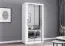 Armadio scorrevole Biokovo 01 bianco | Specchio frontale | 2 ante | 7 scomparti | 200 x 100 x 64 cm