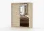 Guardaroba scorrevole Galtee 10 | Rovere Artisan | 2 ante con specchio | 6 scomparti | 195 x 160 x 61 cm