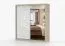 Armadio scorrevole Gorski 56 | Bianco lucido/Rovere Sonoma | 2 ante con specchio | 12 scomparti | 218 x 233 x 61 cm