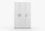 Armadio a 3 ante "Smolikas" 122 | Bianco moderno | 9 scomparti | Barra appendiabiti | 50 x 120 x 192 cm