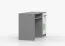 Scrivania compatta "Smolikas" 84 | Bianco/grigio | 1 anta, 3 scomparti, 1 cassetto | Maniglie in legno | 75 x 110 x 50 cm