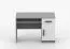 Scrivania compatta "Smolikas" 88 | Bianco/grigio | 1 anta, 3 scomparti, 1 cassetto | 75 x 110 x 50 cm