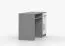 Scrivania Smolikas 87 | Bianco/Grigio | 1 anta, 3 scomparti, 1 cassetto | Maniglie legno | 50 x 110 x 75 cm