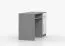 Scrivania Smolikas 89 | Bianco/Grigio | 1 anta, 3 scomparti, 1 cassetto | Maniglie in legno | 75 x 110 x 50 cm