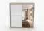 Armadio scorrevole Gorski 56 | Bianco lucido/Rovere Sonoma | 2 ante con specchio | 12 scomparti | 218 x 233 x 61 cm