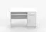 Scrivania Smolikas 97 bianco | 1 anta, 3 scomparti, 1 cassetto | Maniglie in legno | 75 x 110 x 50 cm