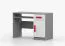 Scrivania "Smolikas" 85 | Bianco/Grigio | 1 anta, 3 scomparti, 1 cassetto | Maniglie in legno | 75 x 110 x 50 cm