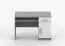 Scrivania Smolikas 87 | Bianco/Grigio | 1 anta, 3 scomparti, 1 cassetto | Maniglie legno | 50 x 110 x 75 cm