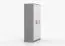 Armadio a 3 ante battenti Smolikas 109 | 192 x 120 x 50 cm | bianco/grigio | 9 scomparti | maniglie in legno