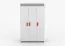 Armadio battente Smolikas 112 | 3 ante, 9 scomparti, 1 barra appendiabiti | 192x120x50 cm | Rovere Sonoma/bianco