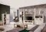 Mensola Zemun 06 | Rovere grigio e bianco | 22 x 120 x 19,5 cm | Design moderno