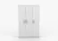Armadio a 3 ante "Smolikas" 122 | Bianco moderno | 9 scomparti | Barra appendiabiti | 50 x 120 x 192 cm