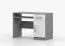 Scrivania Smolikas 87 | Bianco/Grigio | 1 anta, 3 scomparti, 1 cassetto | Maniglie legno | 50 x 110 x 75 cm