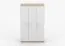 Armadio 3 ante battenti "Smolikas" 108 | Rovere Sonoma/bianco | 9 scomparti | 1 barra appendiabiti | 192 x 120 x 50 cm
