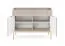 Cassettiera Worthing 66 a 2 cassetti | Cashmere | 83 x 104 x 39 cm | Gambe e maniglie oro | 4 vani