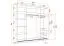 Armadio scorrevole bianco con specchio | 2 ante | 3 scomparti e 3 cassetti | 218 x 203 x 61 cm