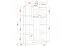 Armadio a 3 ante battenti Smolikas 109 | 192 x 120 x 50 cm | bianco/grigio | 9 scomparti | maniglie in legno