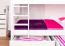 Letto a castello divisibile K21/n | Faggio massello bianco | 90 x 200 cm | 2 cassetti e pannelli laterali