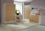 Armadio | Armadio con ante a battente | 3 ante | 120 x 50 x 225 cm | Colore: rovere / bianco | 3 ante | 4 cassetti | 11 scomparti | 1 asta appendiabiti | Nalut 01