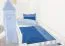 Set biancheria da letto bambini 2 pezzi | Motivo delfino | 100% cotone | Blu | 140 x 200 cm + 80 x 80 cm