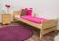Letto singolo in pino massello naturale 84 | Rete a doghe inclusa | 80 x 200 cm | Design moderno