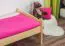 Letto singolo in pino massello naturale 84 | Rete a doghe inclusa | 80 x 200 cm | Design moderno