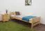 Letto singolo 84, pino massello, naturale, incl. rete a doghe - 80 x 200 cm