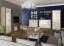 Mobile porta TV Madryn 06 | Rovere Sonoma e bianco lucido | 50 x 138 x 40 cm | Ampio spazio e design moderno