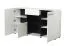 Arredo soggiorno completo Idos | Bianco, grigio rovere, nero | Vetro Parsol | Vetrine, mobile TV, cassettiera, tavolino