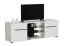 Set soggiorno Idos 6 pezzi | Bianco lucido e nero | Design moderno con vetro Parsol