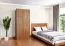 Armadio a due ante in rovere massello parziale | Marrone scuro, finitura oliata/cerata | Soft-Close | 222 x 104 x 61 cm