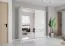 Armadio scorrevole Sredna 07 | Bianco lucido con specchio | 2 ante, 7 scomparti, 3 cassetti | 218 x 203 x 61 cm