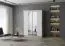 Armadio scorrevole 2 ante con specchio | Rovere Sonoma e bianco | 6 scomparti | 200 x 150 x 61 cm | Maniglie alluminio