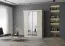 Armadio scorrevole 2 ante con specchio | Rovere Sonoma e bianco | 6 scomparti | 200 x 150 x 61 cm | Serie Bucegi