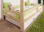 Letto a casetta in pino massello naturale D3 | Cassetto bianco | Rete a doghe inclusa | 80 x 160 cm