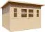 Casetta da giardino Freiberg 04 incl. pavimento, finitura naturale - Casetta da giardino prefabbricata da 19 mm, superficie utile: 7,15 m², tetto a una falda