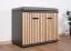 Armadio stretto Ringerike 01 | Antracite e Rovere Artisan | 203 x 90 x 32 cm | Spazio ottimizzato