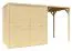 Casetta da giardino prefabbricata con estensione tetto "Greven" 02, incl. legno grezzo - spessore: 18 mm, SU: 5,84 m², tetto piano