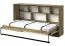 Letto a scomparsa orizzontale Sirte 16 | Rovere, Bianco, Grigio lucido | 90 x 200 cm | Design moderno e funzionale