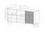 Cassettiera Sloughia 10 nero | 3 cassetti | 2 ante | 4 scomparti | 81 x 163 x 38 cm | Design moderno