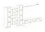Pensile push-to-open Balestrand 86 | Nero/Bianco | 180x330x40 cm | 4 ante | Ampio spazio