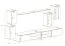 Parete attrezzata moderna Volleberg 71 | Bianco/Grigio | 150x280x40 cm | 2 basi TV
