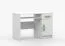 Scrivania compatta Smolikas 92 | Bianco | 1 anta | 3 scomparti | 1 cassetto | Maniglie verde | 75 x 110 x 50 cm