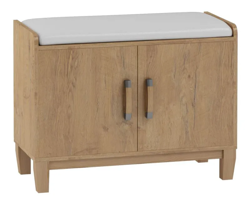 Cassapanca/Scarpiera "Alotau" 15 | Rovere naturale | 48 x 80 x 36 cm | Design moderno e funzionale