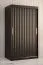 Armadio Balmenhorn 52 nero opaco | 200 x 100 x 62 cm | 5 scomparti | 2 ante scorrevoli
