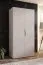 Armadio ad ante battenti "Zainab" 01, color cashmere, maniglie: cashmere, 3 ante, 2 scomparti, 2 barre appendiabiti, Sistema "Soft-Close", bordi in ABS, 100 x 52 x 202 cm